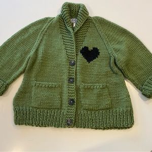 GOGO Sweater Heart Jacket Long Cardigan